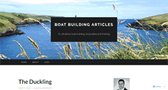 Desktop Screenshot of boatbuildingarticles.com